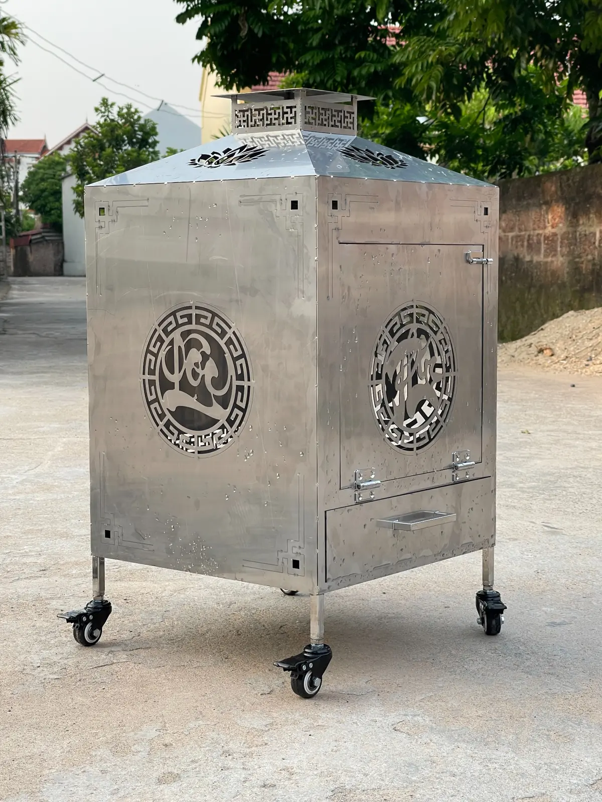 Lò hóa vàng gia đình inox 304 Bật Mạnh thân 40 × 40 cm cao 67 cm