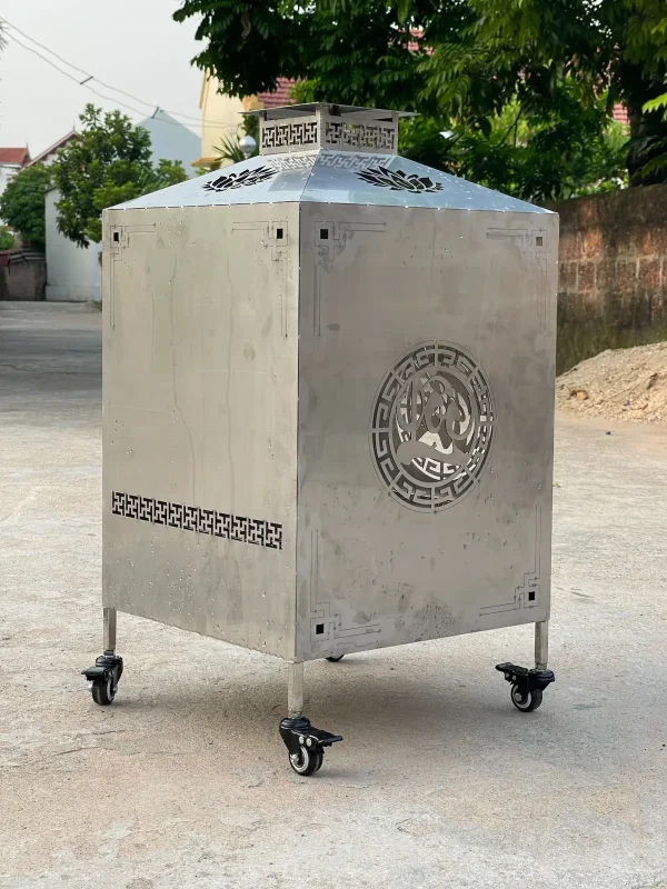 Mặt sau lò hóa vàng gia đình inox 304